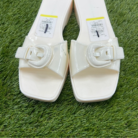 VERONICA BEARD Davina White Jelly Oversized Buckle Slide Sandals, Size 9M - Picture 8 of 11